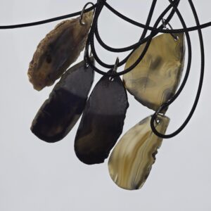 Smoke & Black Agate Slice (Randomized)