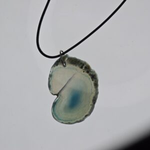 Agate Geode Pendant: The Blue Embryo
