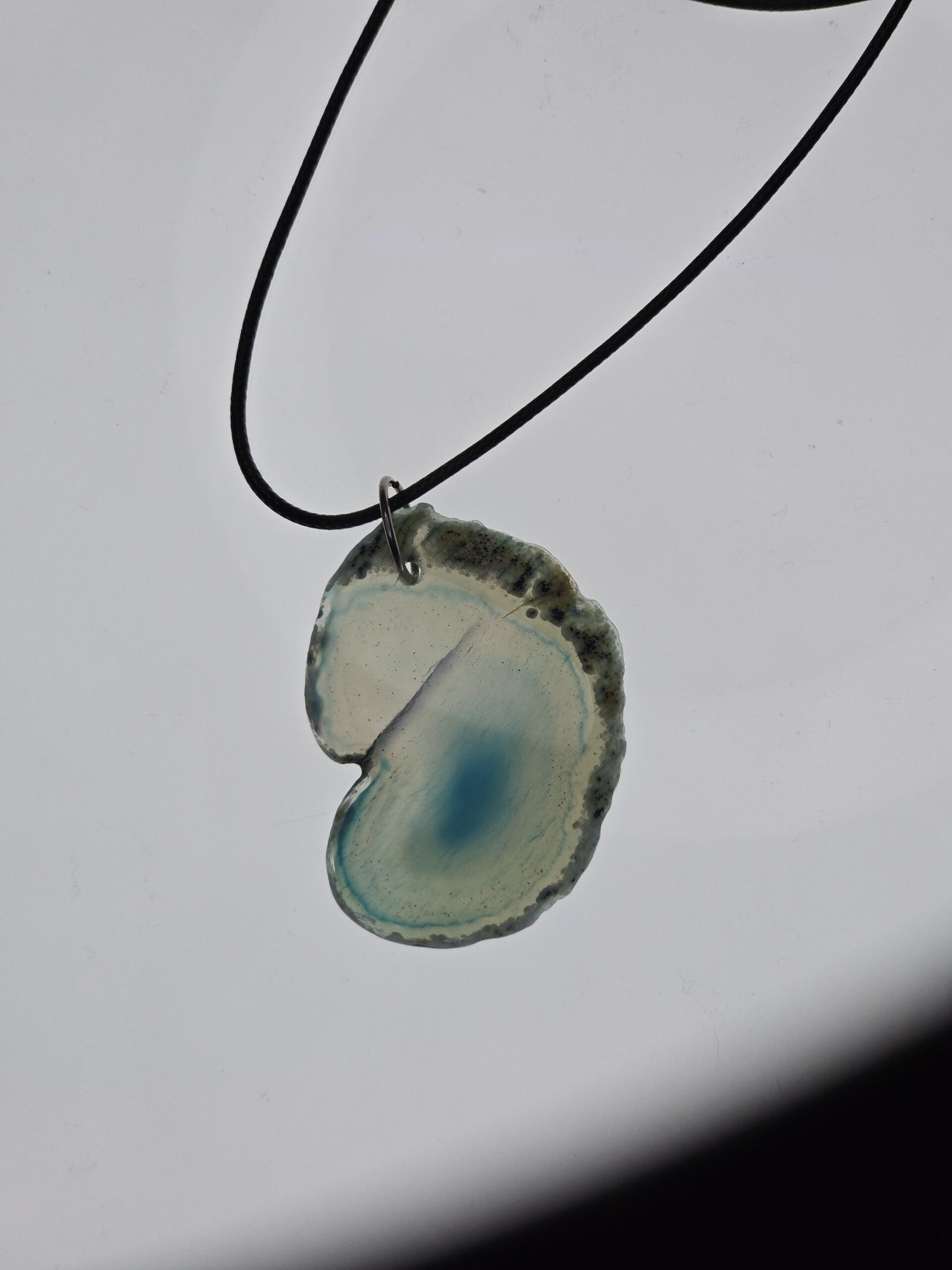 Agate Geode Pendant: The Blue Embryo