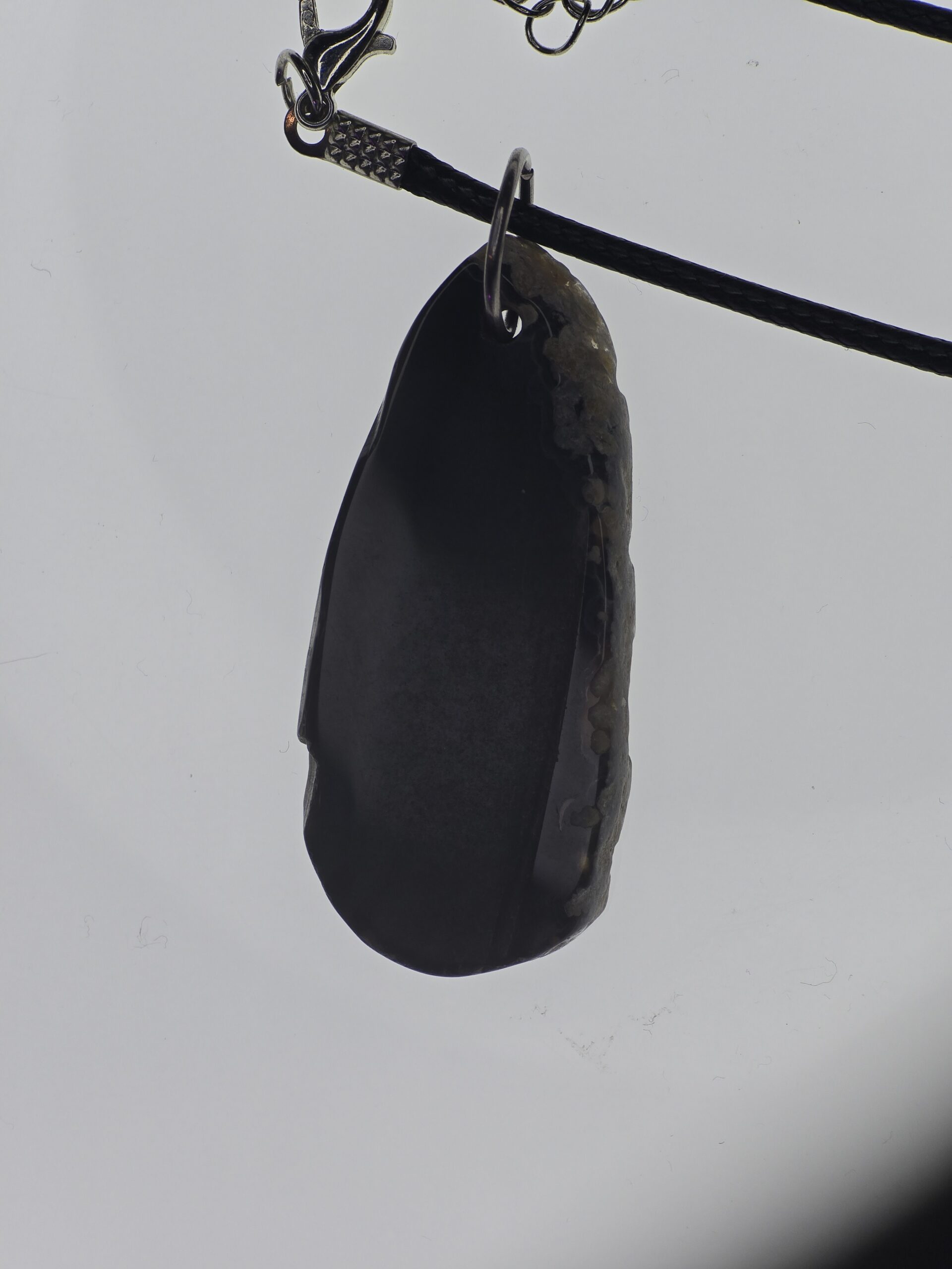 Agate Geode Pendant: The Shadow Monolith